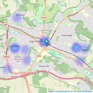 Crendon House - High Wycombe listings heatmap