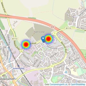 Crest Nicholson listings heatmap