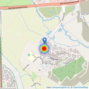 Crest Nicholson listings heatmap