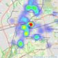 Cromwells Estate Agents - Carshalton Beeches listings heatmap