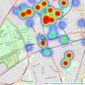 Cromwells Estate Agents - Cheam - Sales listings heatmap