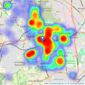 Cromwells Estate Agents - Wallington listings heatmap