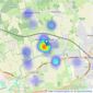 Crown Estate Agents - Ramsden Bellhouse listings heatmap