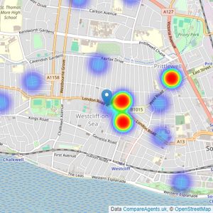 Crowstone Estates - Westcliff-On-Sea listings heatmap