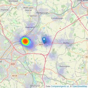 Crucible Homes - Wickersley listings heatmap