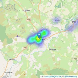 Cruive Estate Agents - Strathaven listings heatmap