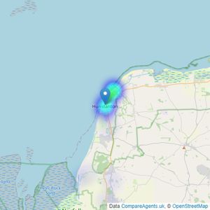 Cruso & Wilkin - Hunstanton listings heatmap