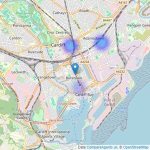 CS Properties - Cardiff listings heatmap