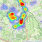 Cubitt & West - Caterham listings heatmap