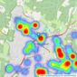 Cubitt & West - Crowborough listings heatmap