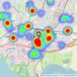 Cubitt & West - Havant listings heatmap