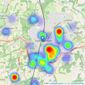 Cubitt & West - Haywards Heath listings heatmap