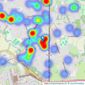 Cubitt & West - Horley listings heatmap