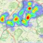 Cubitt & West - Horsham listings heatmap