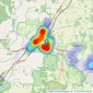 Cubitt & West - Pulborough listings heatmap