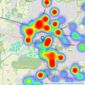 Cubitt & West - Reigate listings heatmap