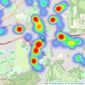 Cubitt & West - Shirley listings heatmap