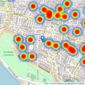 Cubitt & West - Southsea listings heatmap