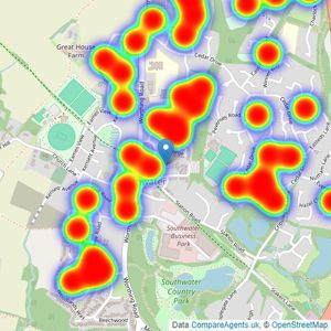 Cubitt & West - Southwater listings heatmap