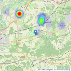 Curchods Estate Agents - Land & New Homes listings heatmap