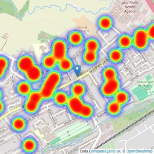 Curchods Estate Agents - New Haw listings heatmap