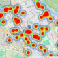 Curchods Estate Agents - Teddington listings heatmap