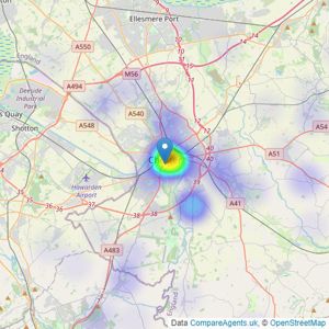 Currans Unique Homes - Chester listings heatmap