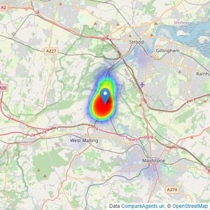 CWB Property - Snodland listings heatmap