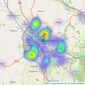 D B Roberts & Partners - Stafford listings heatmap