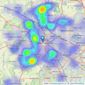 D B Roberts & Partners - Wolverhampton listings heatmap