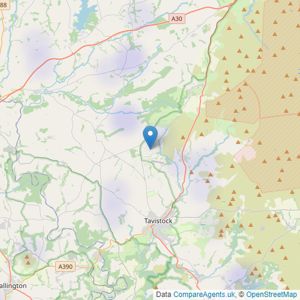 D. R. Kivell Country Property - Covering South West listings heatmap