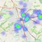 Dacre Son & Hartley - Harrogate listings heatmap