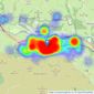 Dacre Son & Hartley - Ilkley listings heatmap