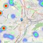 Dacre Son & Hartley - Keighley listings heatmap