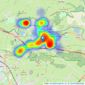 Dacre Son & Hartley - Otley listings heatmap