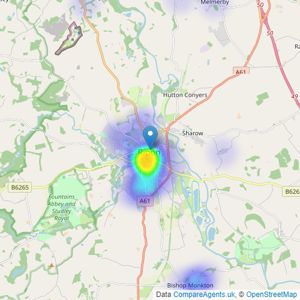 Dacre Son & Hartley - Ripon listings heatmap