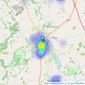 Dacre Son & Hartley - Ripon listings heatmap