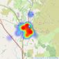 Dacre Son & Hartley - Settle listings heatmap