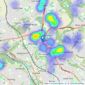 Dacre Son & Hartley - Weetwood listings heatmap