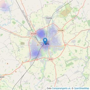 Dacre Son & Hartley - York listings heatmap