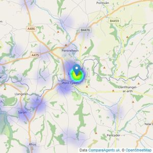 Dai Lewis - Ceredigion listings heatmap