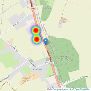 Damson Homes listings heatmap