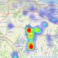 Dan Thomas & Co - Longfield listings heatmap