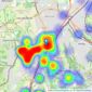 Daniel Adams Estate Agents - Coulsdon listings heatmap