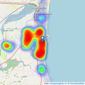 Darby & Liffen - Gorleston On Sea listings heatmap