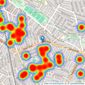 Darlows - Albany Road listings heatmap