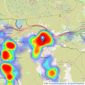 Darlows - Brynmawr listings heatmap