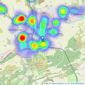 Darlows - Caerphilly listings heatmap