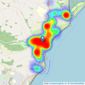 Dart & Partners - Dawlish listings heatmap