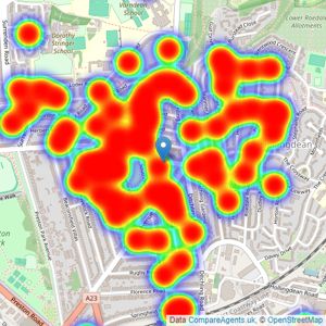 David & Co - Brighton listings heatmap